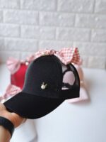 کلاه کپ پاپیونی دخترانه/کلاه کودک صورتی - تصویر 9